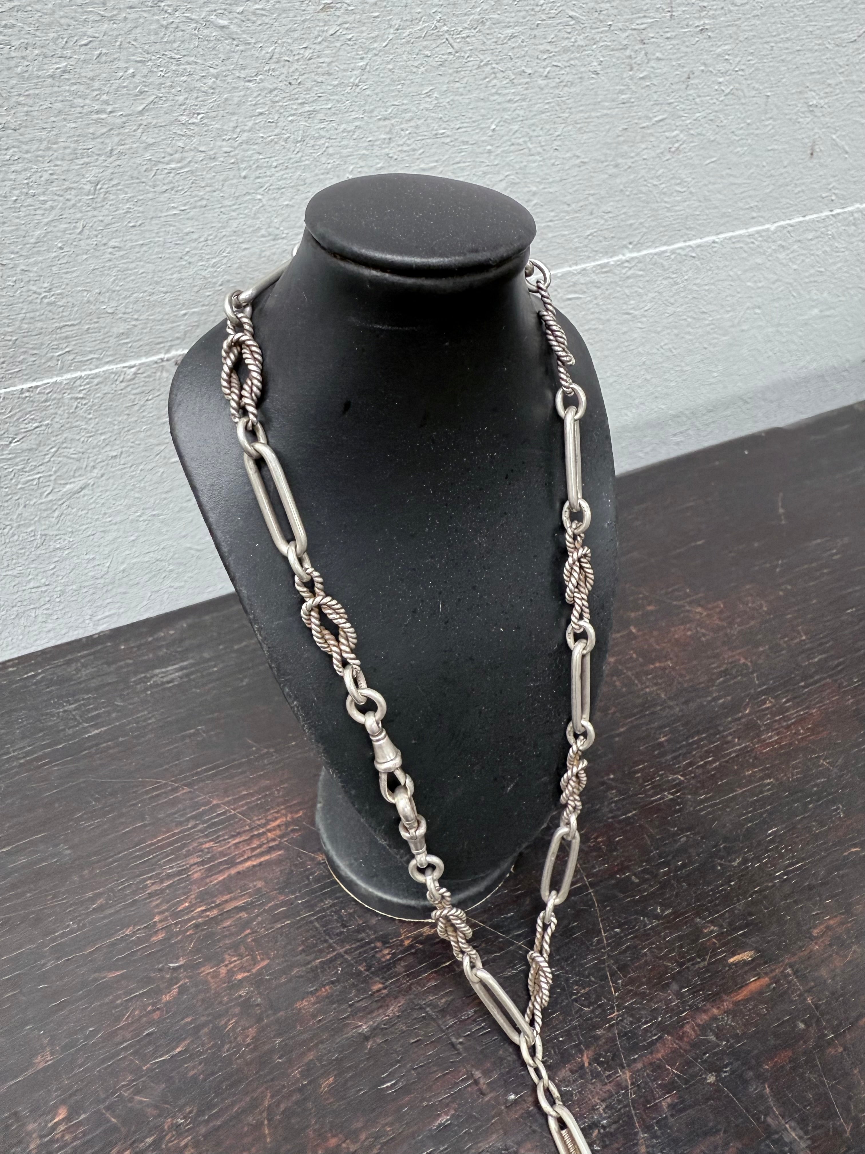 Victorian Sterling Silver 925 Albert Chain | Antique & Vintage | Moonee Ponds Antiques | Australia Wide Delivery