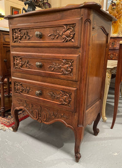 Louis XV Style French Oak Chest of Three Drawers | Antique & Vintage | Moonee Ponds Antiques | Australia Wide Delivery