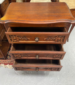 Louis XV Style French Oak Chest of Three Drawers | Antique & Vintage | Moonee Ponds Antiques | Australia Wide Delivery