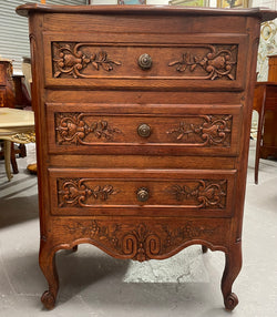 Louis XV Style French Oak Chest of Three Drawers | Antique & Vintage | Moonee Ponds Antiques | Australia Wide Delivery