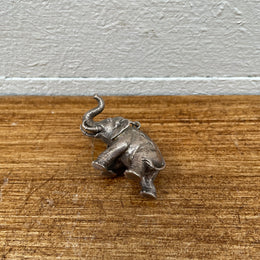 Large Heavy Silver Elephant Pendant