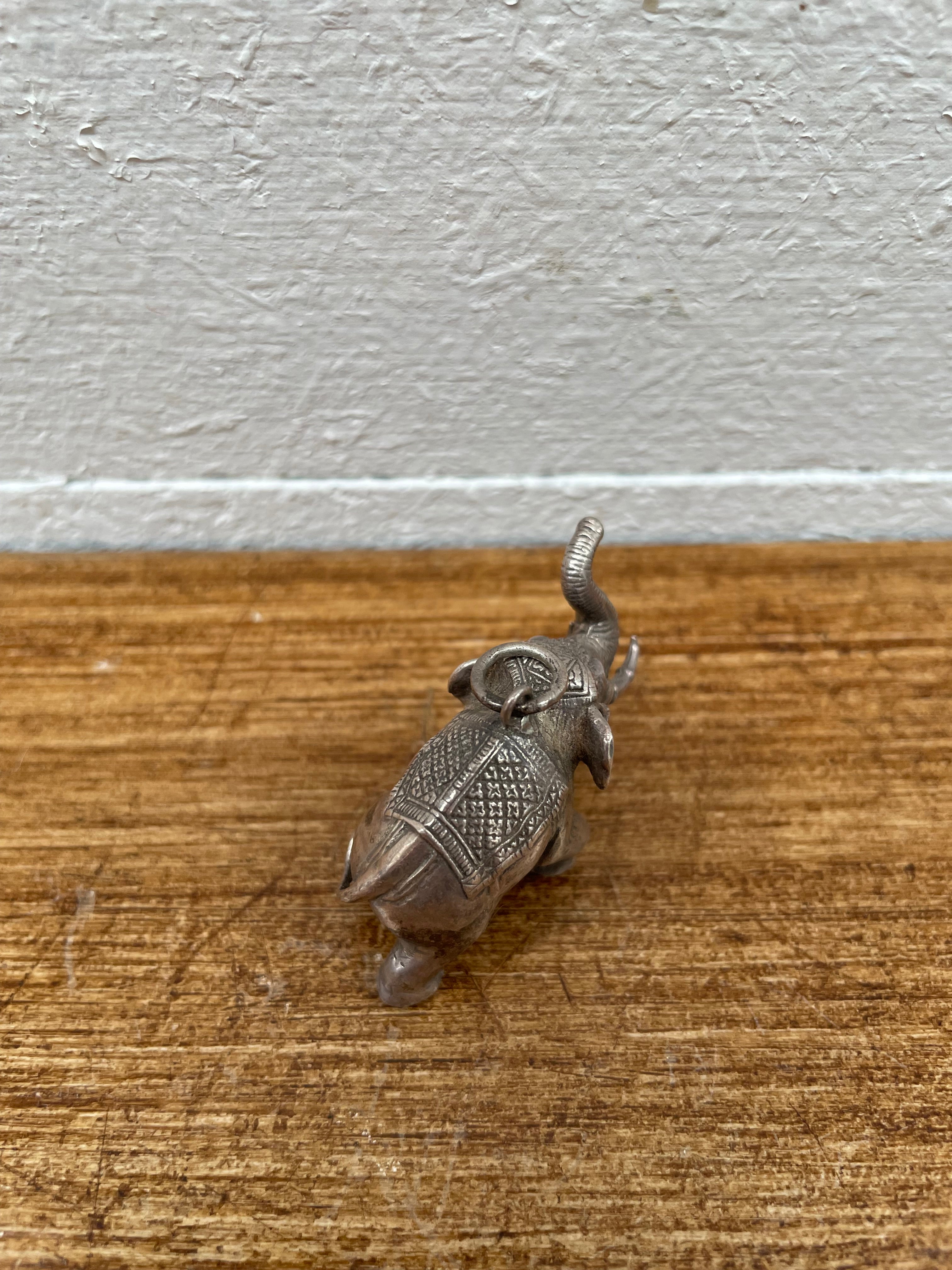 Large Heavy Silver Elephant Pendant | Antique & Vintage | Moonee Ponds Antiques | Australia Wide Delivery