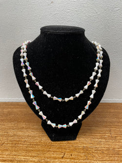 Vintage Iridescent Milk Glass Bead Necklace | Antique & Vintage | Moonee Ponds Antiques | Australia Wide Delivery