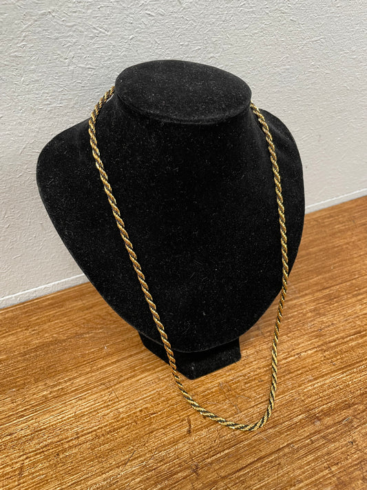 Classics Gilt Metal Rope Costume Necklace