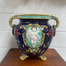 Stunning Large Victorian Minton Majolica Jardiniere