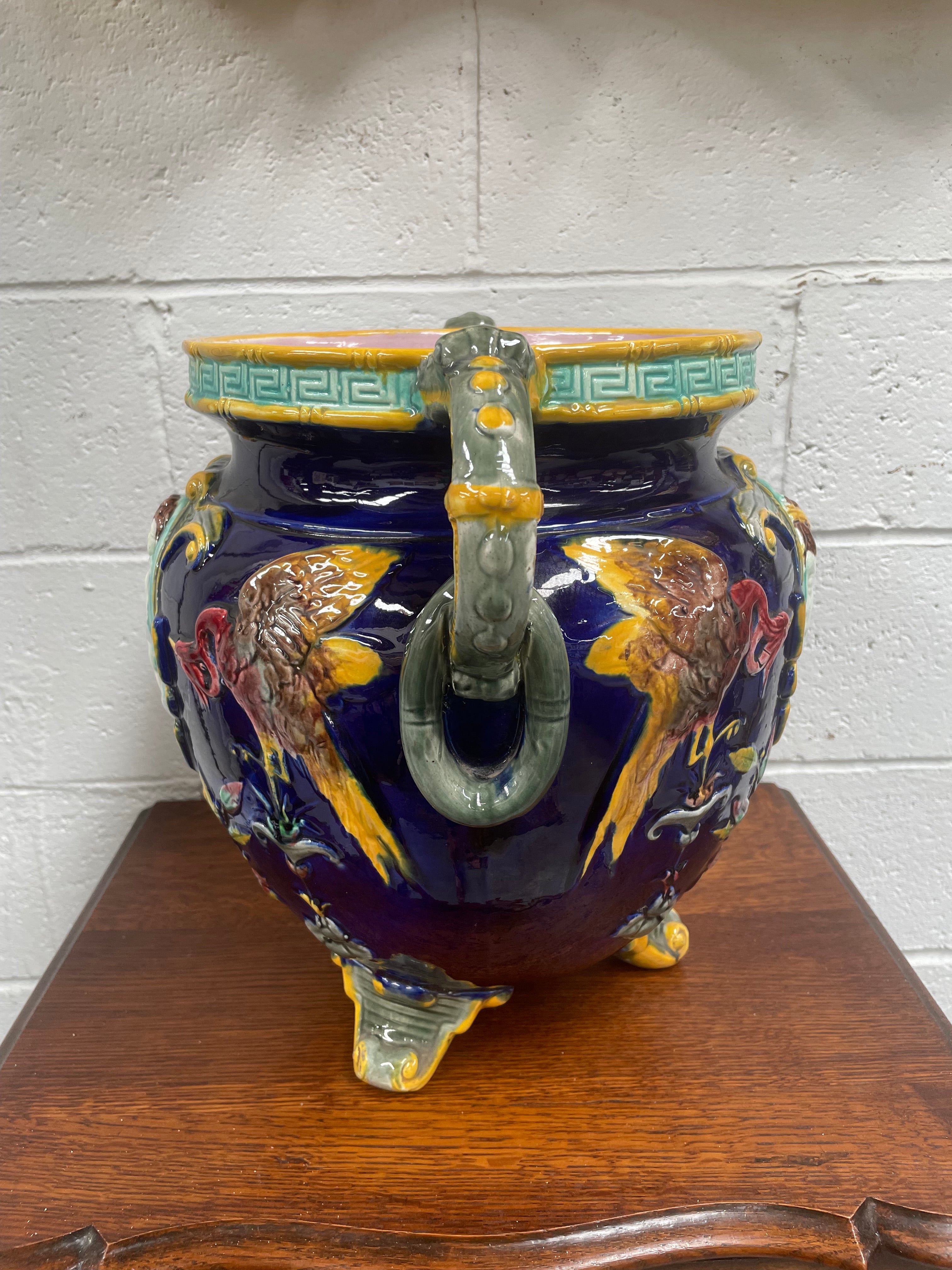 Stunning Large Victorian Minton Majolica Jardiniere | Antique & Vintage | Moonee Ponds Antiques | Australia Wide Delivery