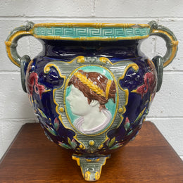 Stunning Large Victorian Minton Majolica Jardiniere