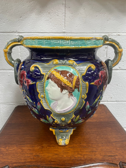 Stunning Large Victorian Minton Majolica Jardiniere