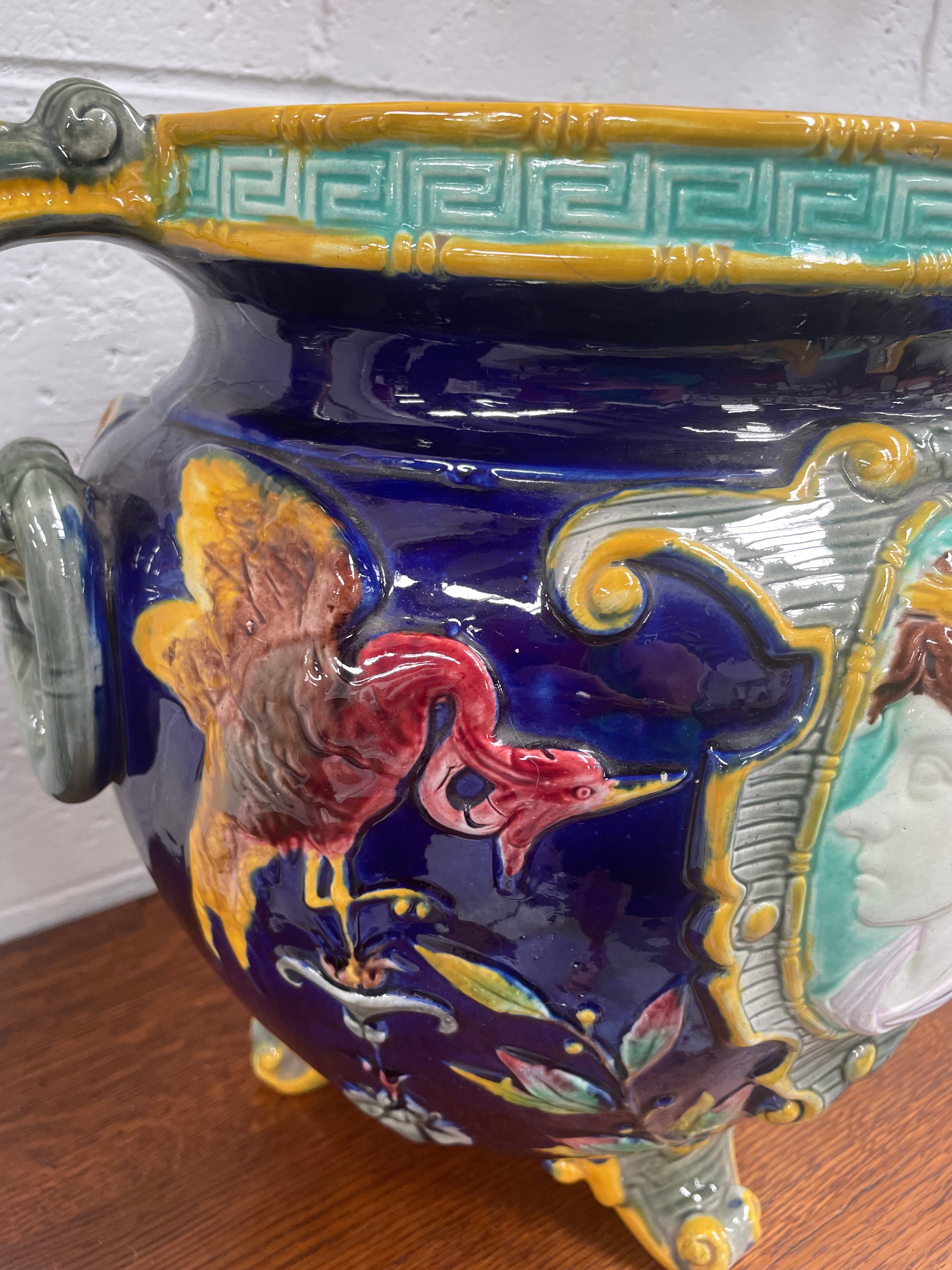 Stunning Large Victorian Minton Majolica Jardiniere | Antique & Vintage | Moonee Ponds Antiques | Australia Wide Delivery