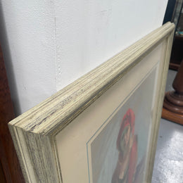 Stunning framed original pastel portrait titled "Dancer" signed by Barbara McManus. It is in good original condition and is framed behind glass. Information about the artist is on the back of the frame as shown in the photos