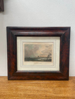 19th Century Hand Coloured Engraving From a Painting By Nicholas Chevalier Sandridge Victoria | Antique & Vintage | Moonee Ponds Antiques | Australia Wide Delivery