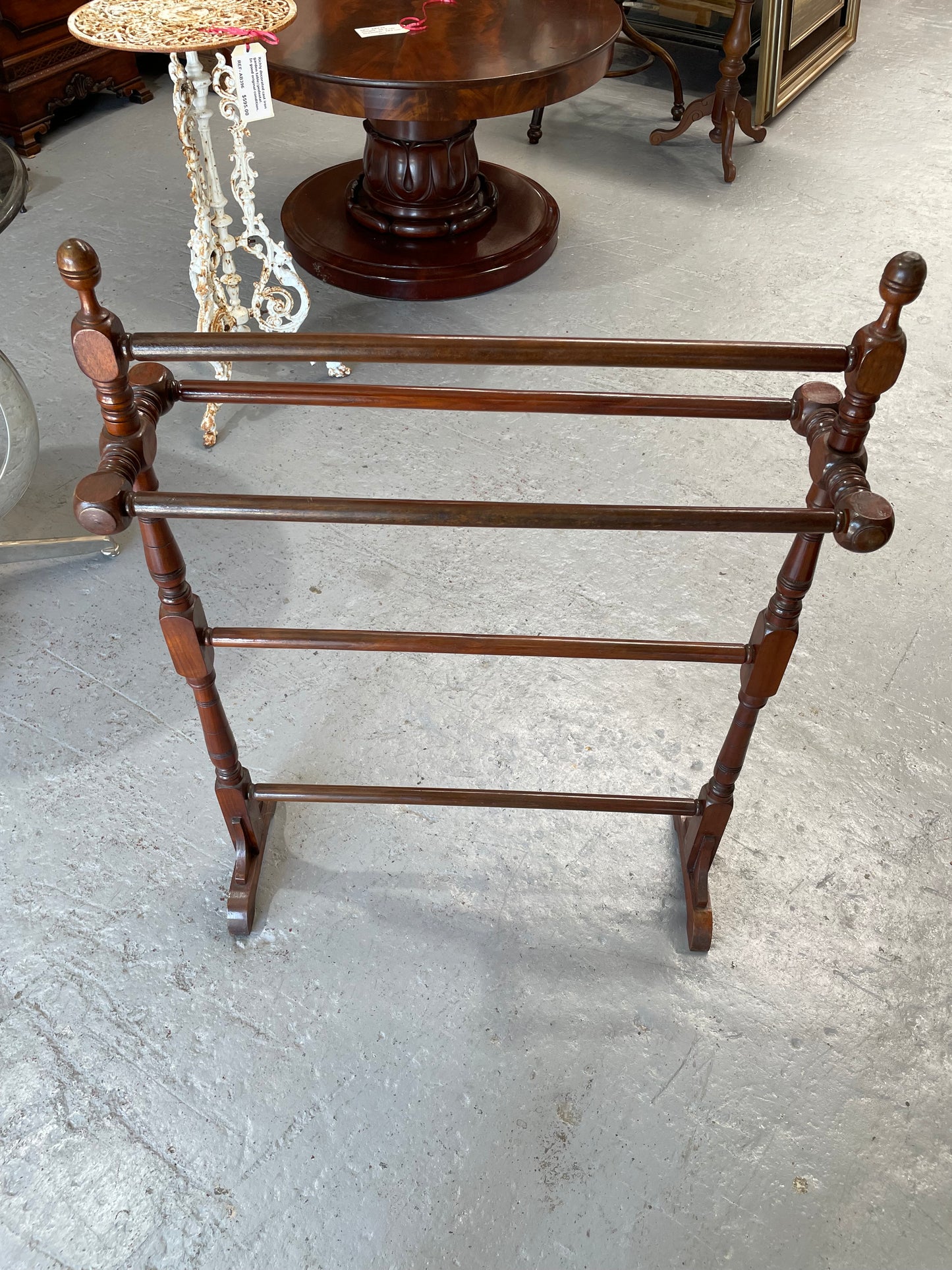 Victorian Cedar Freestanding Towel Rail