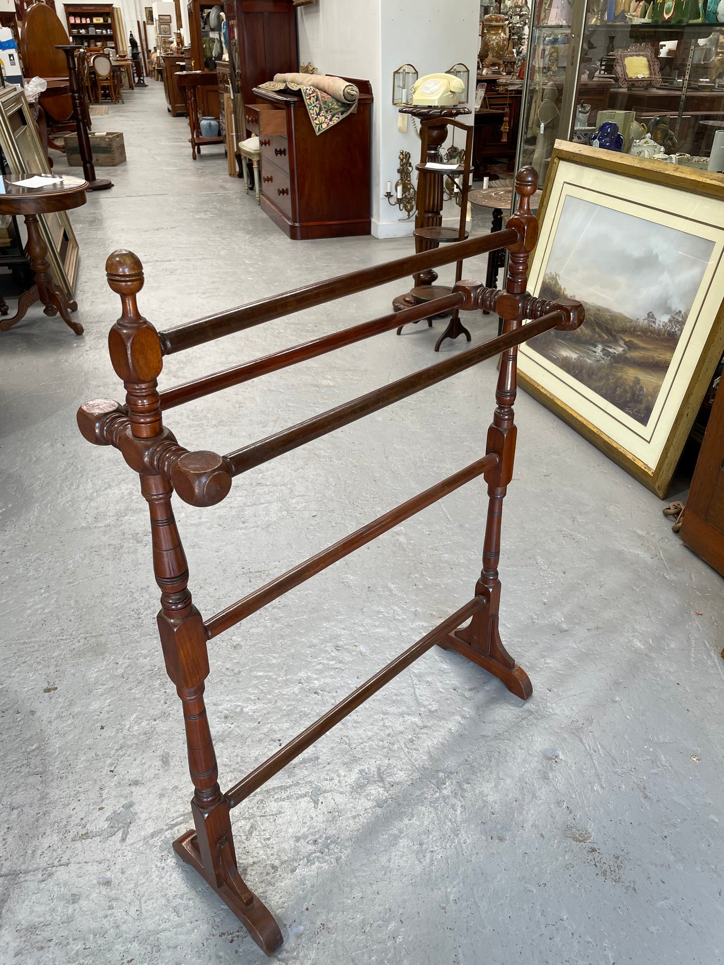 Victorian Cedar Freestanding Towel Rail