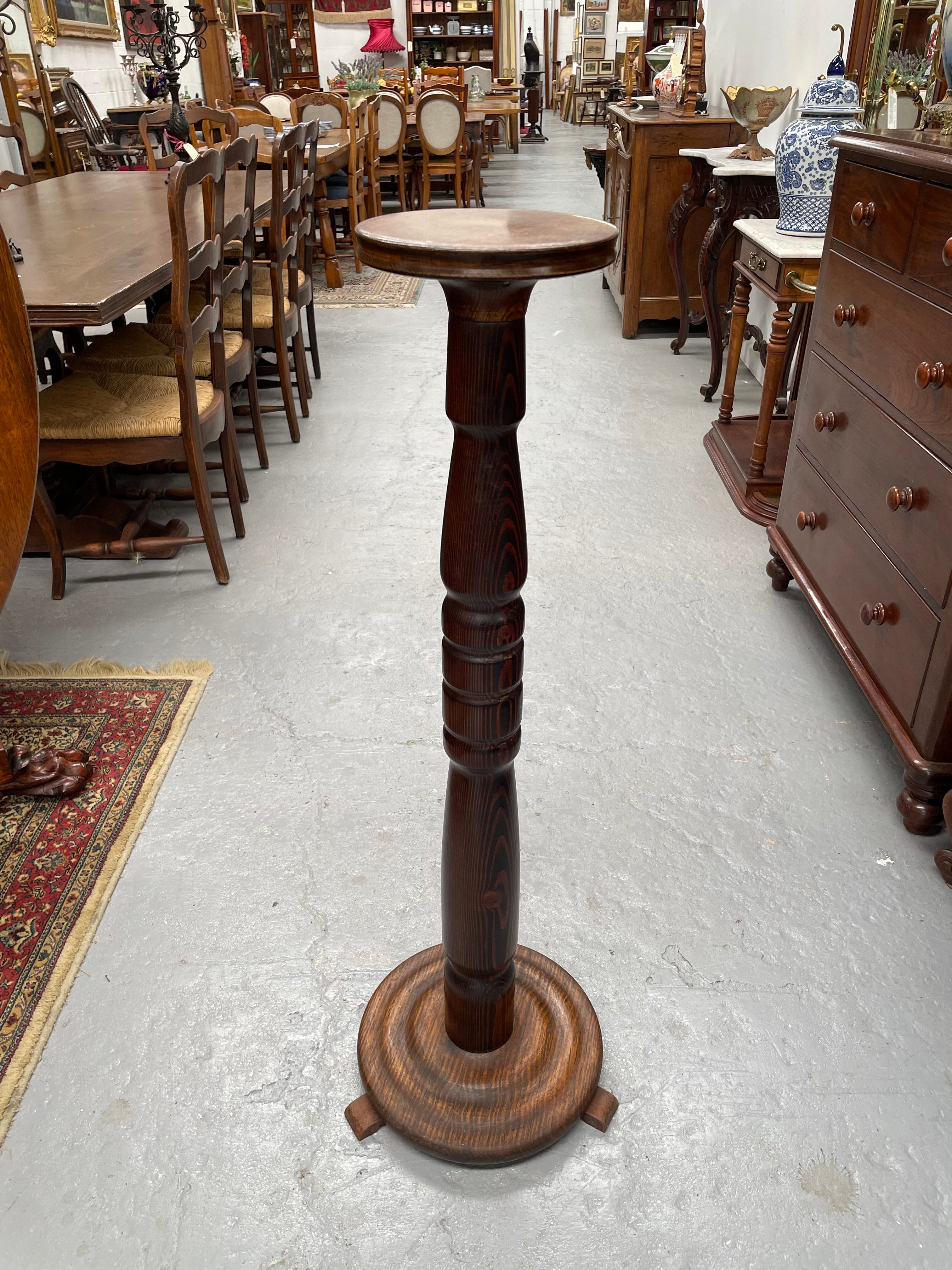 Stunning Australian Oak Pedestal | Antique & Vintage | Moonee Ponds Antiques | Australia Wide Delivery