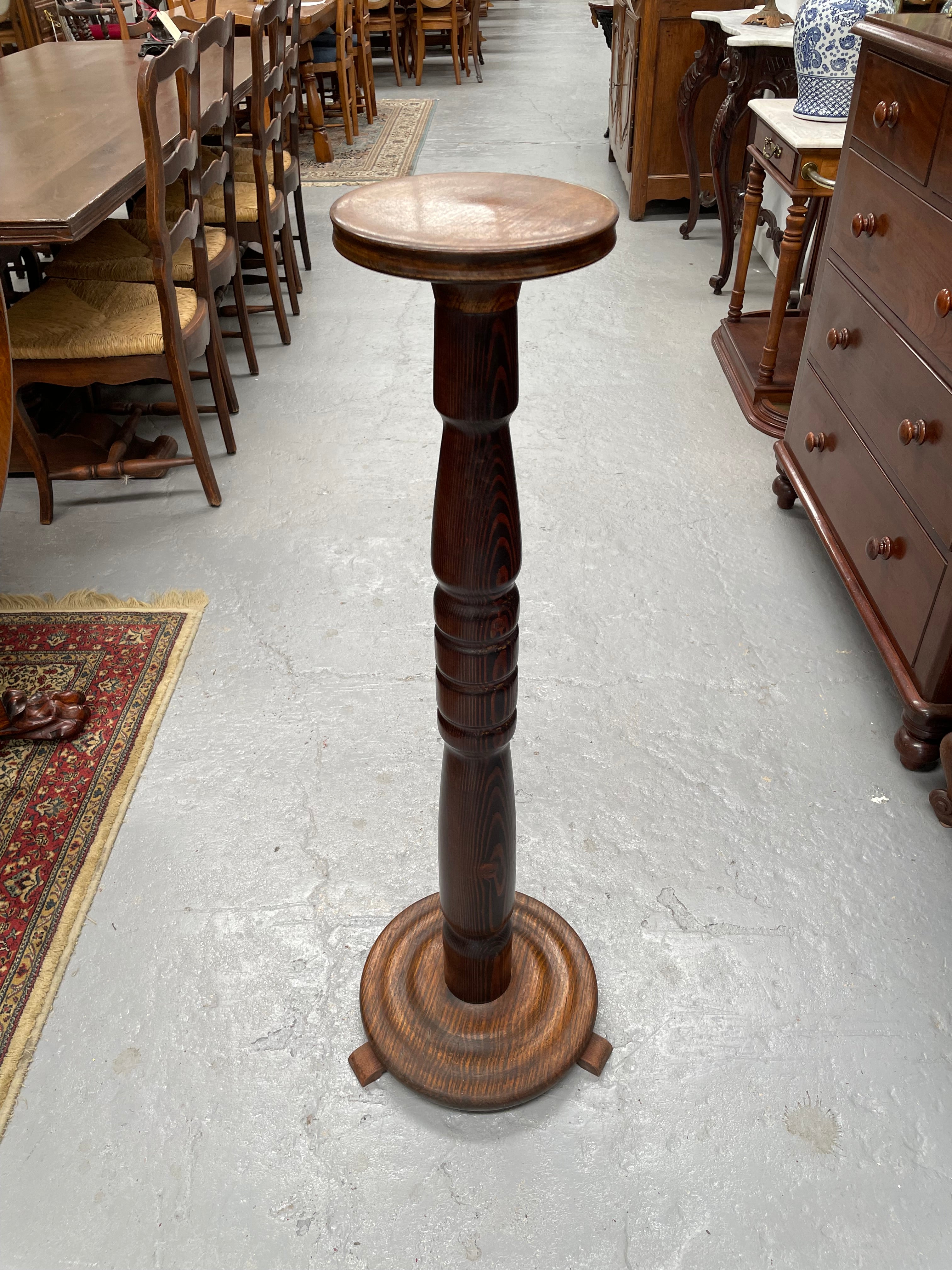 Stunning Australian Oak Pedestal | Antique & Vintage | Moonee Ponds Antiques | Australia Wide Delivery