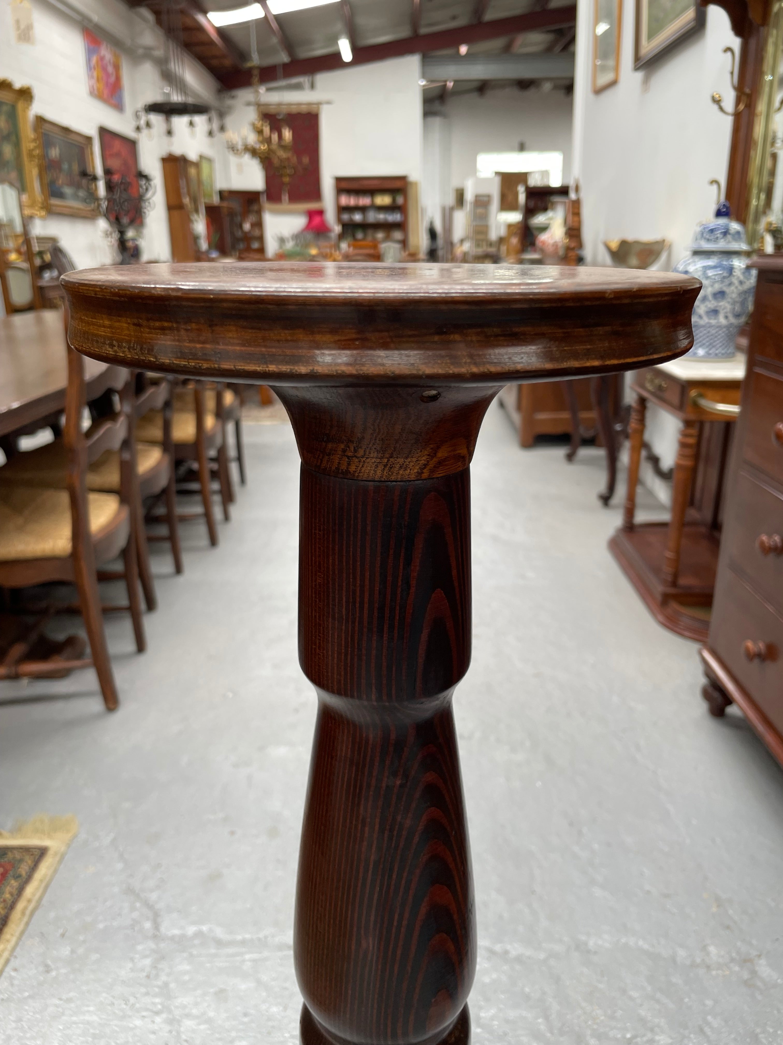 Stunning Australian Oak Pedestal | Antique & Vintage | Moonee Ponds Antiques | Australia Wide Delivery