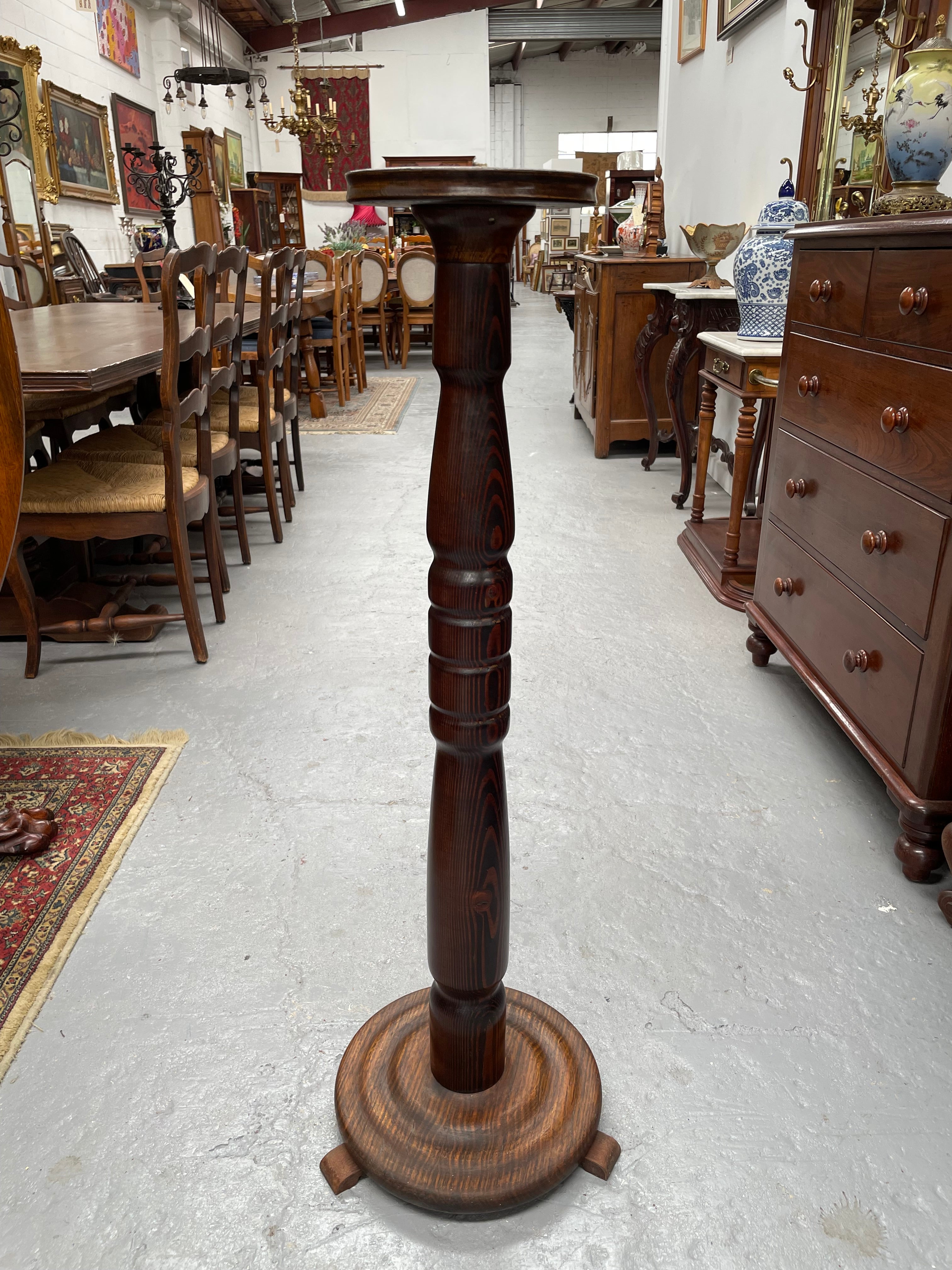 Stunning Australian Oak Pedestal | Antique & Vintage | Moonee Ponds Antiques | Australia Wide Delivery