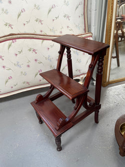 Victorian Style Mahogany Library Steps | Antique & Vintage | Moonee Ponds Antiques | Australia Wide Delivery
