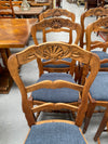 Set of Six French Oak Upholstered Dining Chairs | Antique & Vintage | Moonee Ponds Antiques | Australia Wide Delivery