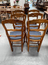Set of Six French Oak Upholstered Dining Chairs | Antique & Vintage | Moonee Ponds Antiques | Australia Wide Delivery