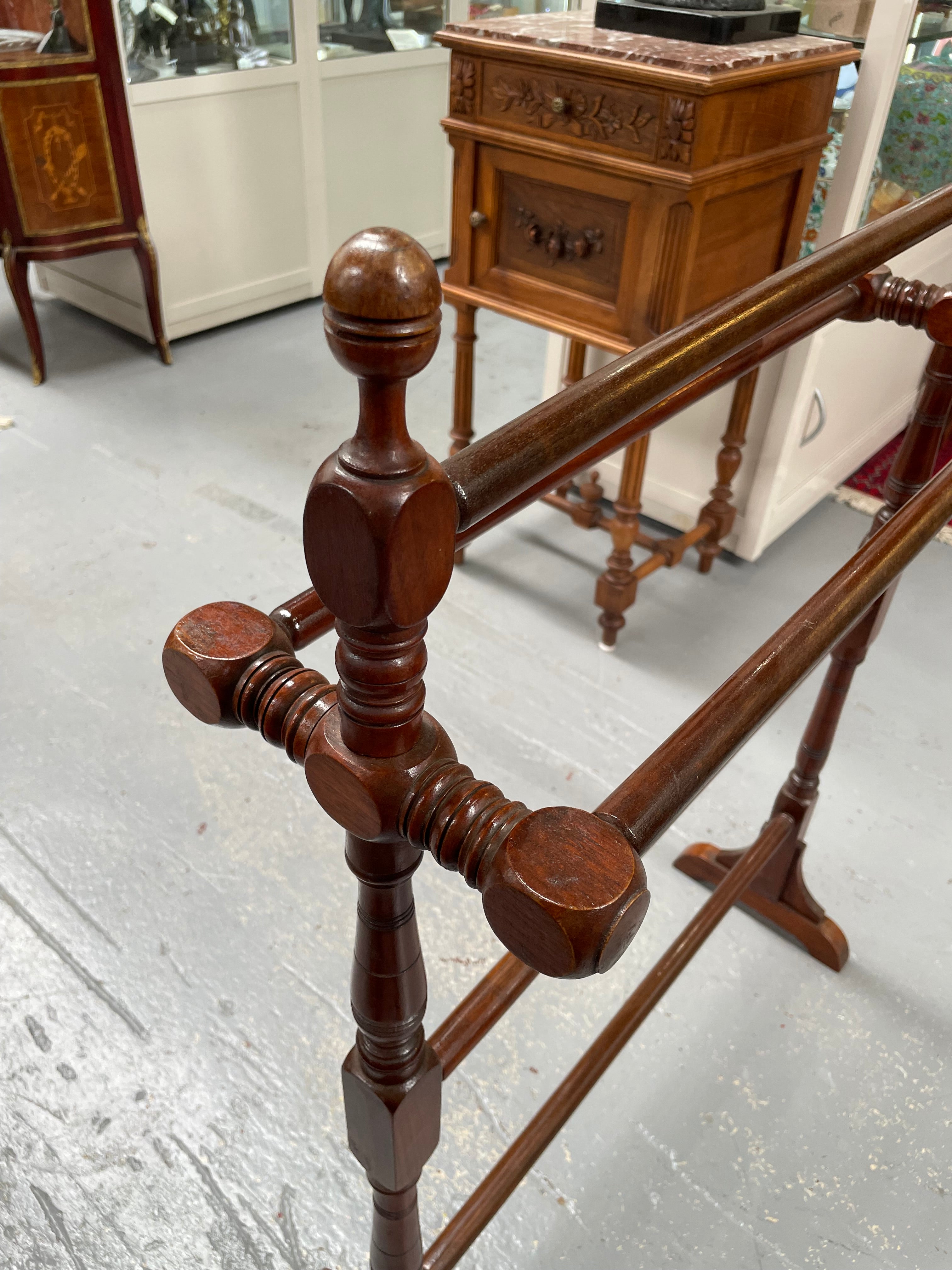 Victorian Cedar Freestanding Towel Rail | Antique & Vintage | Moonee Ponds Antiques | Australia Wide Delivery