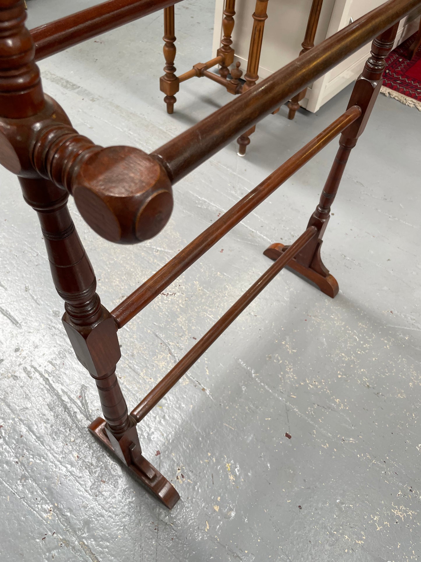 Victorian Cedar Freestanding Towel Rail