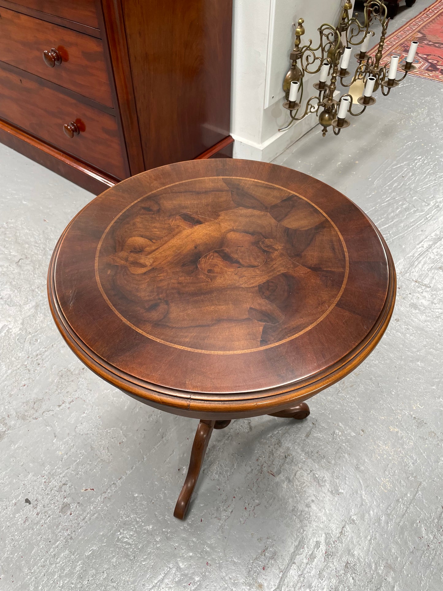 French Style Inlaid Side Table