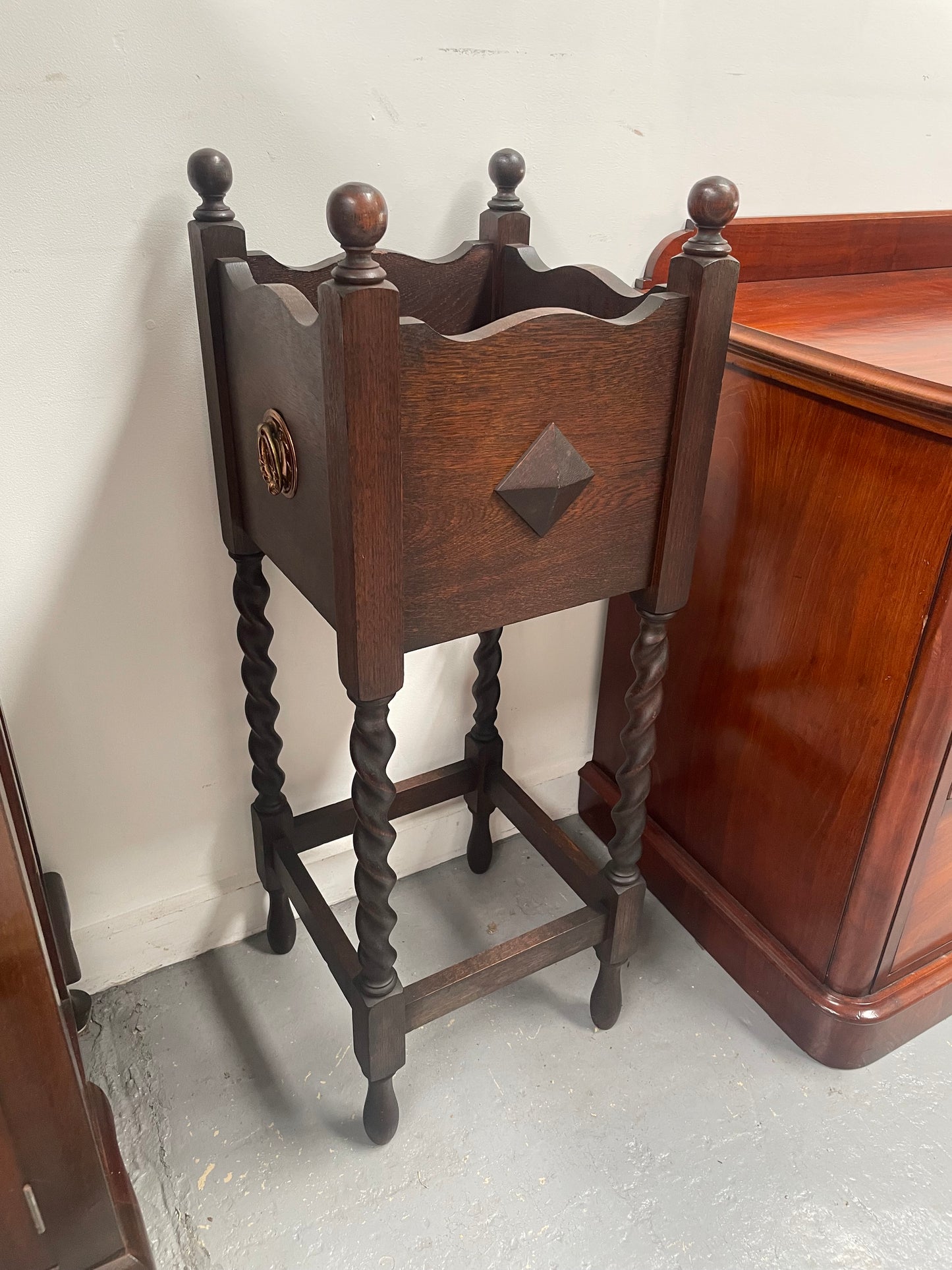 Jacobean Style French Oak Planter Box