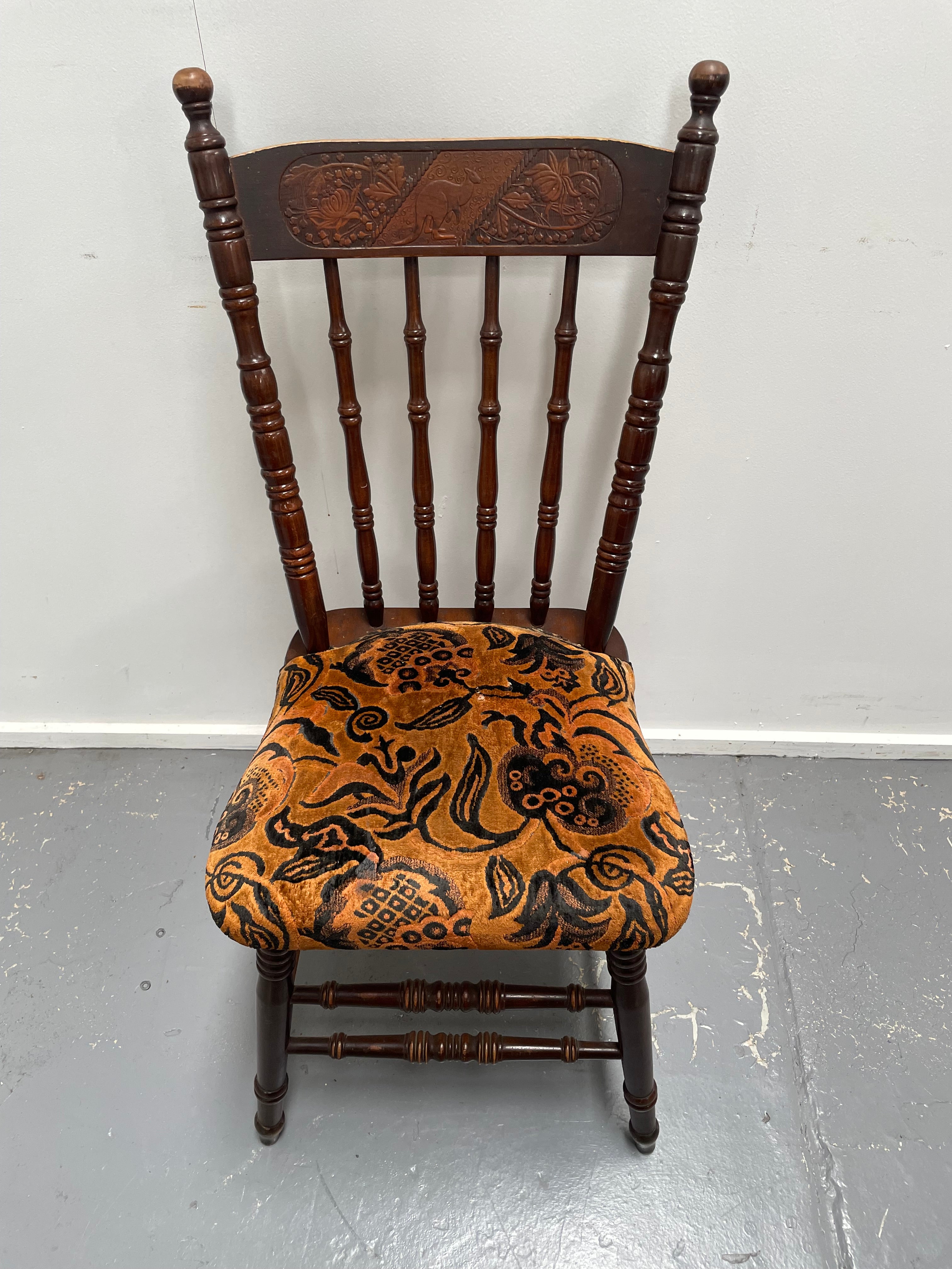 Set of 6 Kangaroo Chairs With Upholstered Seats | Antique & Vintage | Moonee Ponds Antiques | Australia Wide Delivery