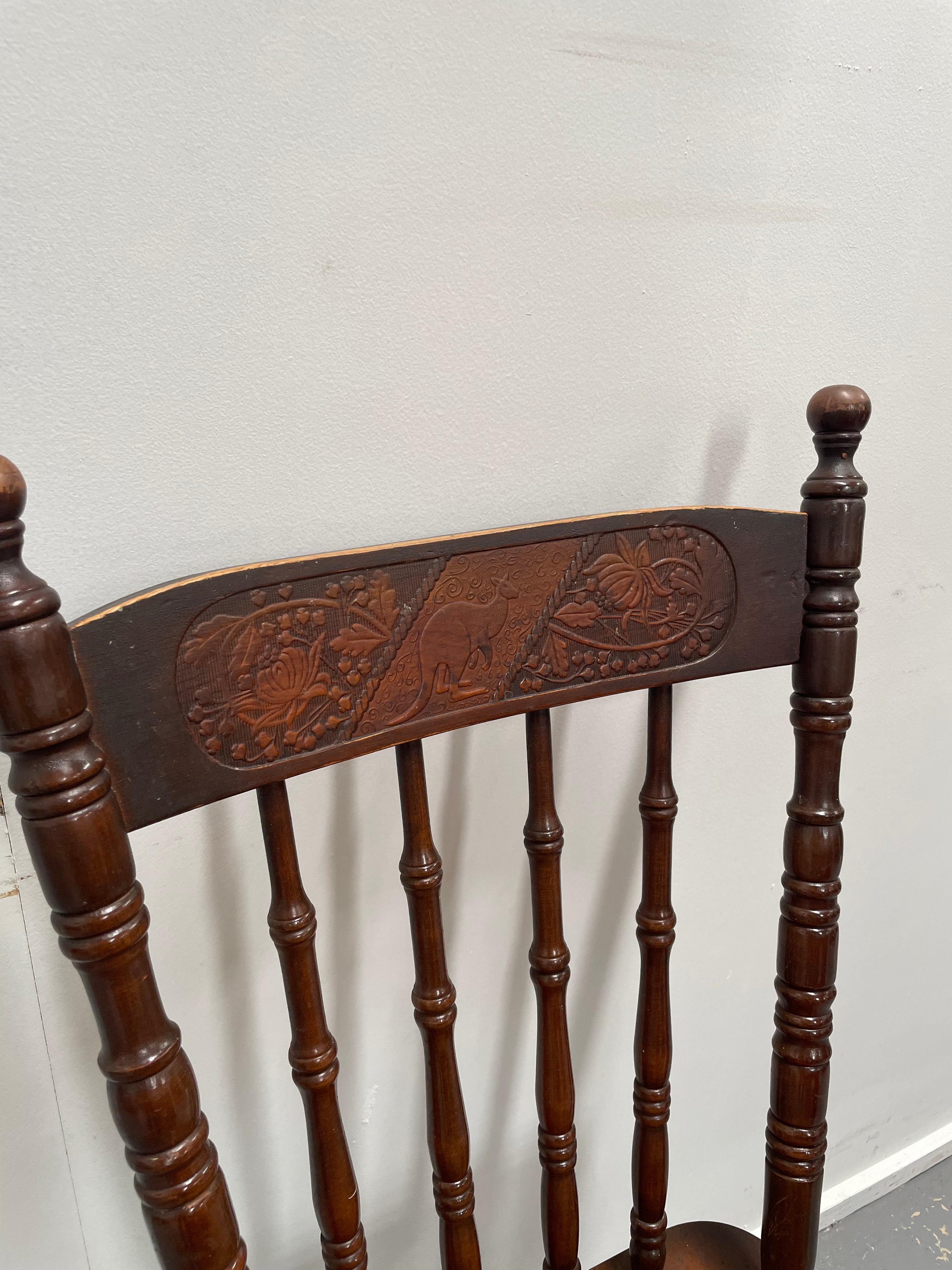 Set of 6 Kangaroo Chairs With Upholstered Seats | Antique & Vintage | Moonee Ponds Antiques | Australia Wide Delivery