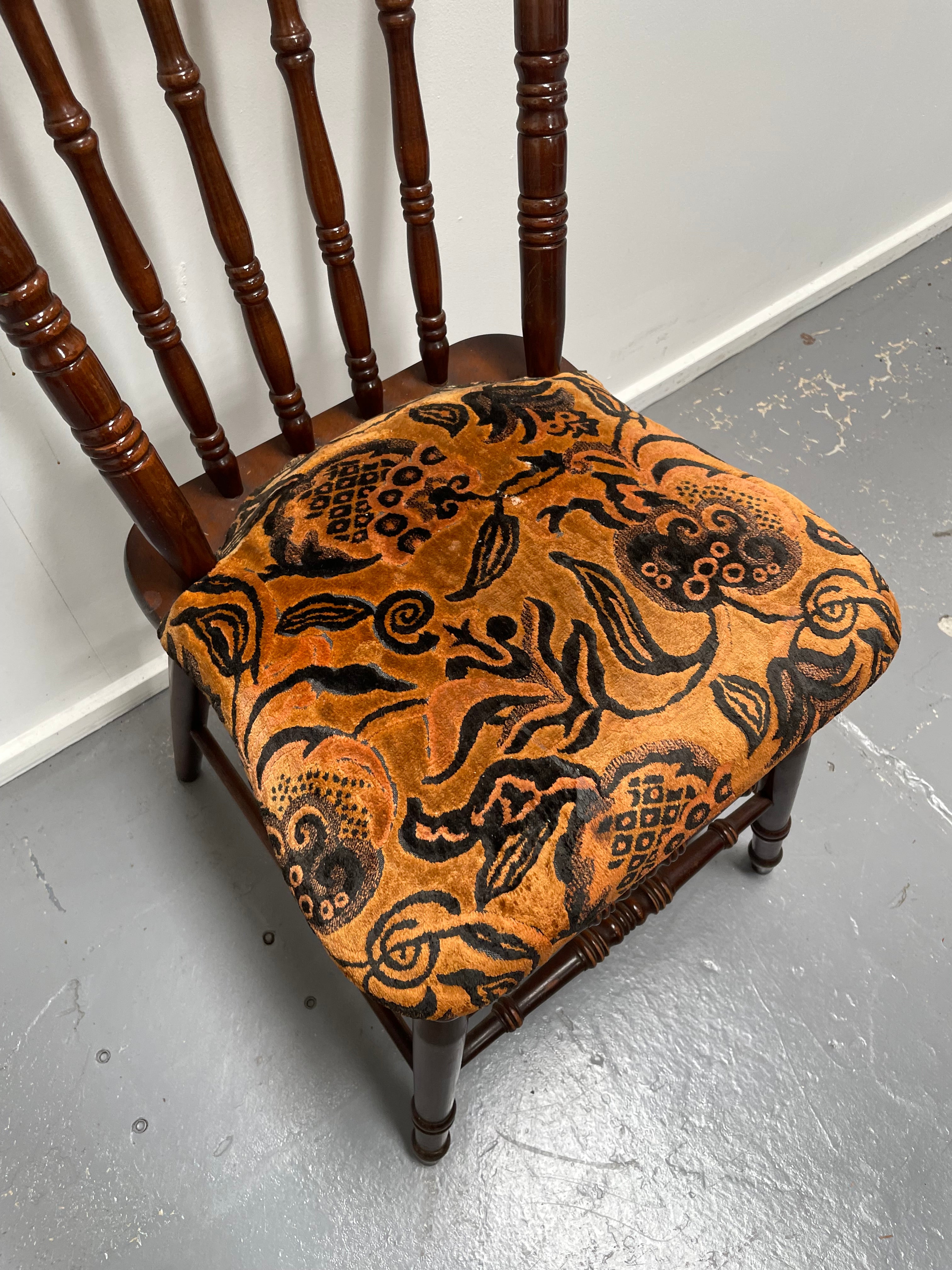 Set of 6 Kangaroo Chairs With Upholstered Seats | Antique & Vintage | Moonee Ponds Antiques | Australia Wide Delivery