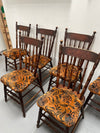 Set of 6 Kangaroo Chairs With Upholstered Seats | Antique & Vintage | Moonee Ponds Antiques | Australia Wide Delivery