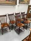 Set of 6 Kangaroo Chairs With Upholstered Seats | Antique & Vintage | Moonee Ponds Antiques | Australia Wide Delivery