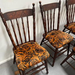 Set of 6 Kangaroo Chairs With Upholstered Seats