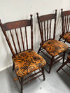 Set of 6 Kangaroo Chairs With Upholstered Seats | Antique & Vintage | Moonee Ponds Antiques | Australia Wide Delivery