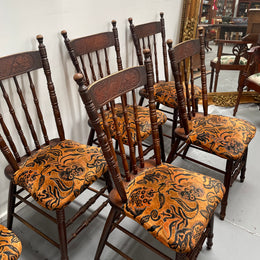 Set of 6 Kangaroo Chairs With Upholstered Seats