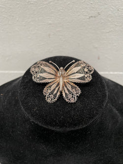Vintage Intricate Silver Filigree Butterfly Brooch | Antique & Vintage | Moonee Ponds Antiques | Australia Wide Delivery