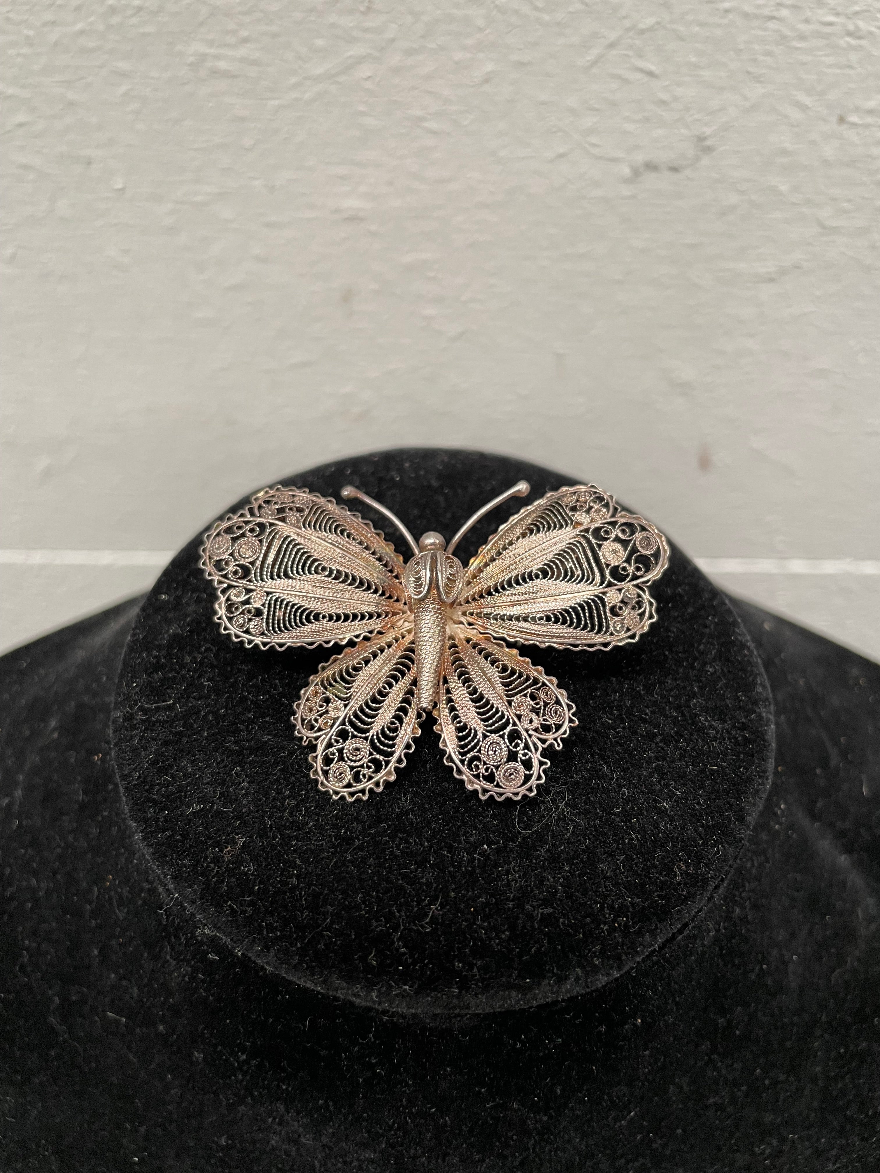 Vintage Intricate Silver Filigree Butterfly Brooch | Antique & Vintage | Moonee Ponds Antiques | Australia Wide Delivery