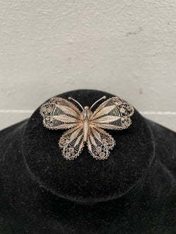 Vintage Intricate Silver Filigree Butterfly Brooch | Antique & Vintage | Moonee Ponds Antiques | Australia Wide Delivery