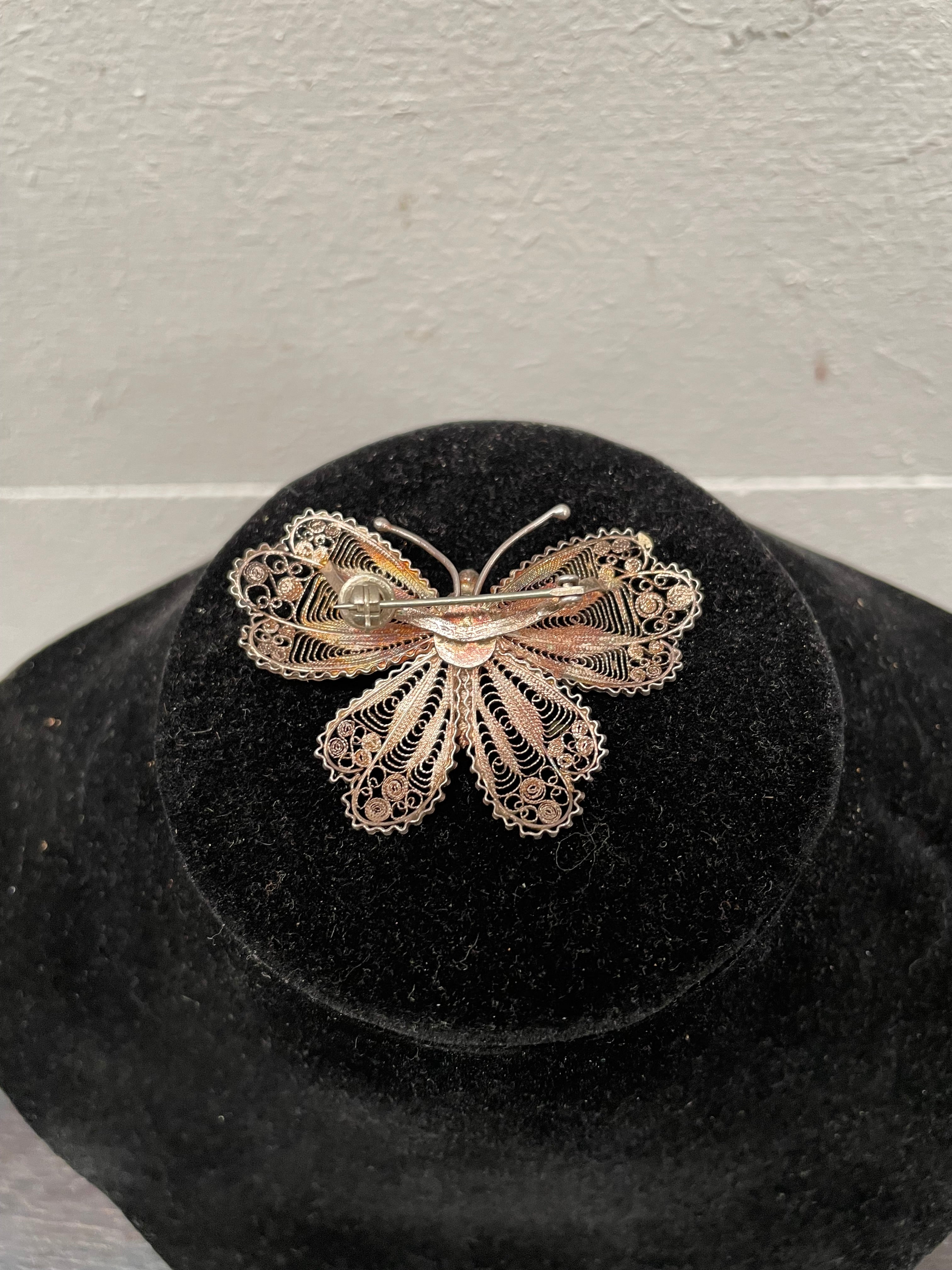 Vintage Intricate Silver Filigree Butterfly Brooch | Antique & Vintage | Moonee Ponds Antiques | Australia Wide Delivery