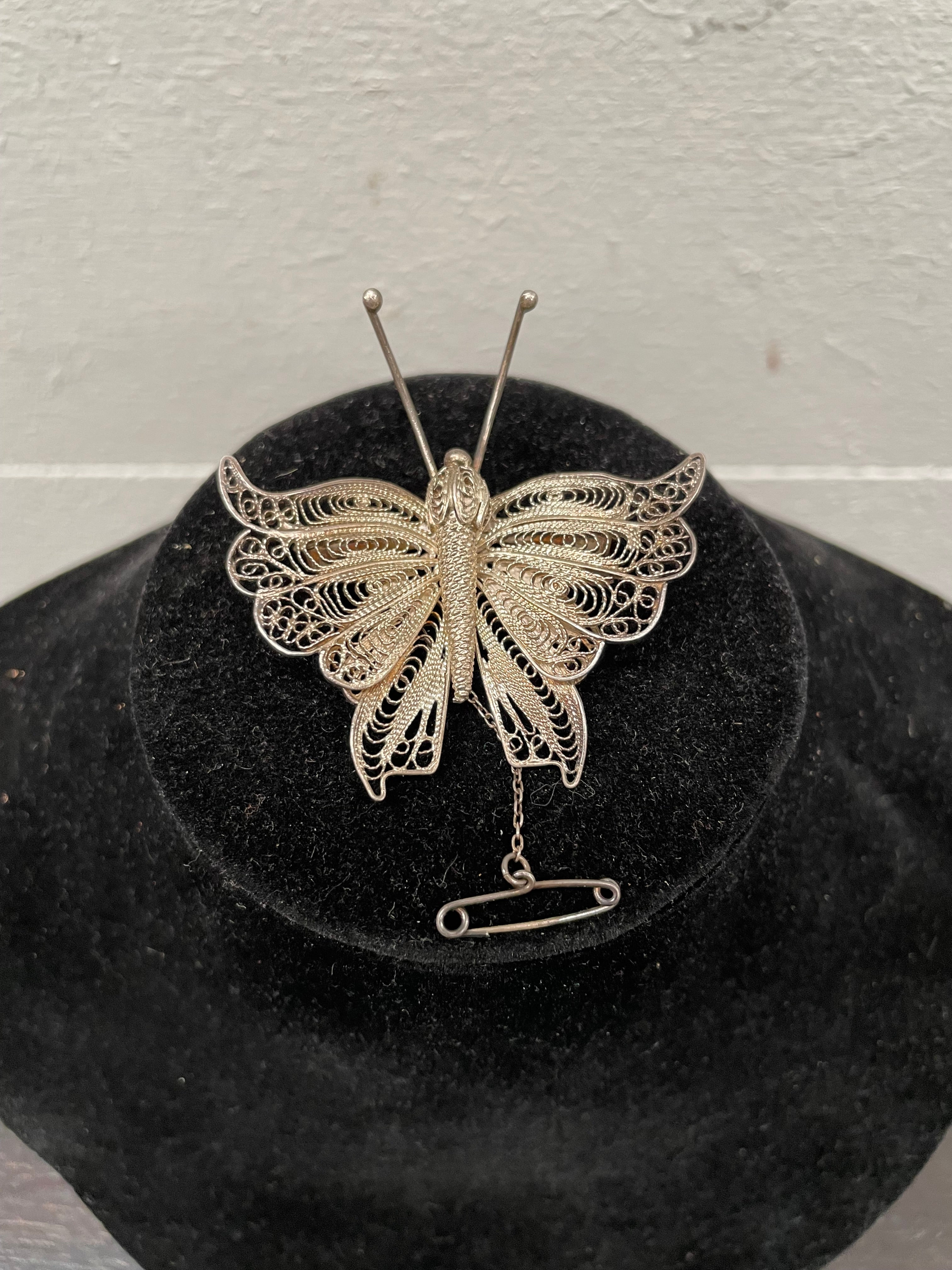 Vintage Silver Filigree Butterfly Brooch | Antique & Vintage | Moonee Ponds Antiques | Australia Wide Delivery