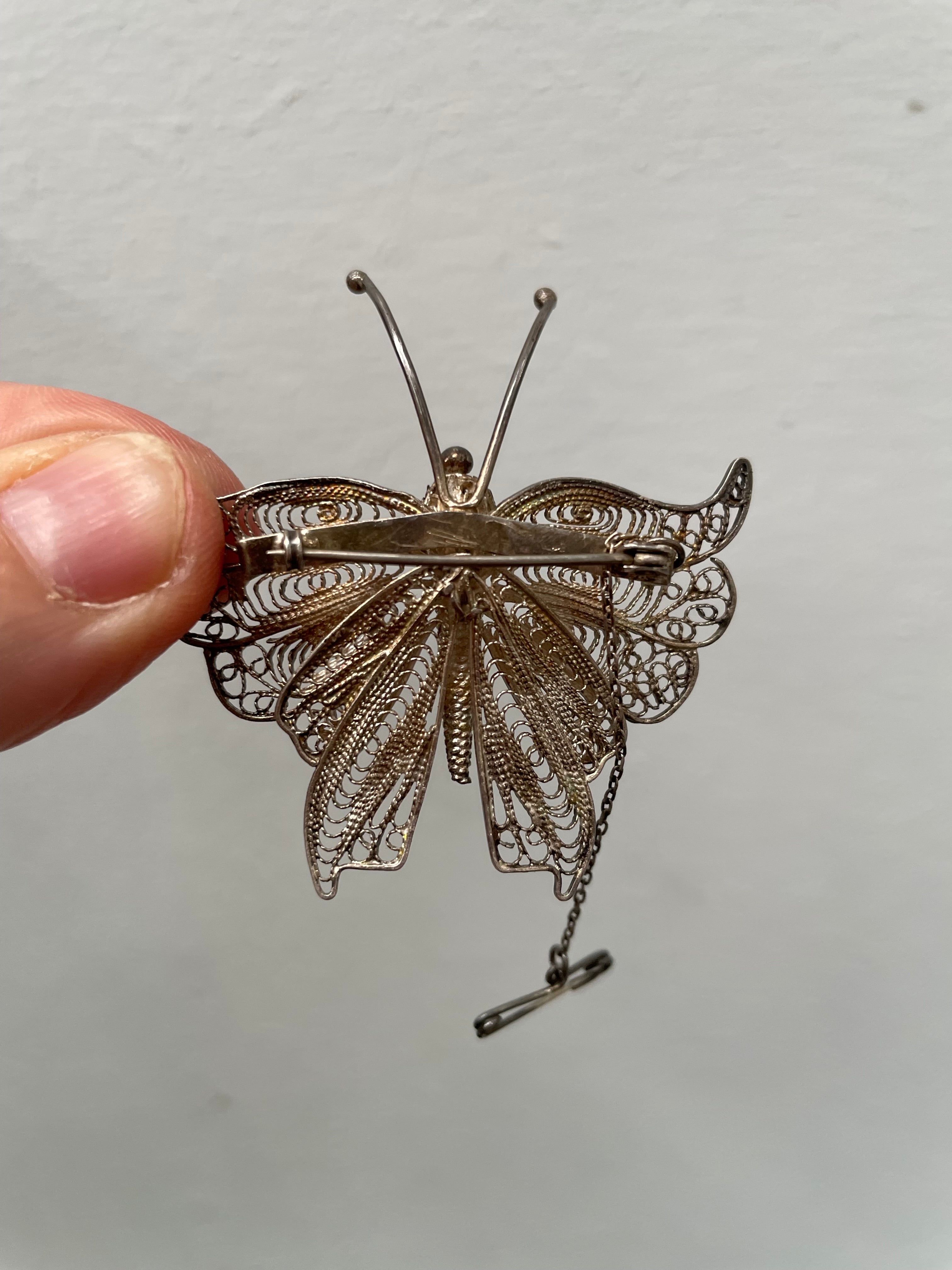 Vintage Silver Filigree Butterfly Brooch | Antique & Vintage | Moonee Ponds Antiques | Australia Wide Delivery