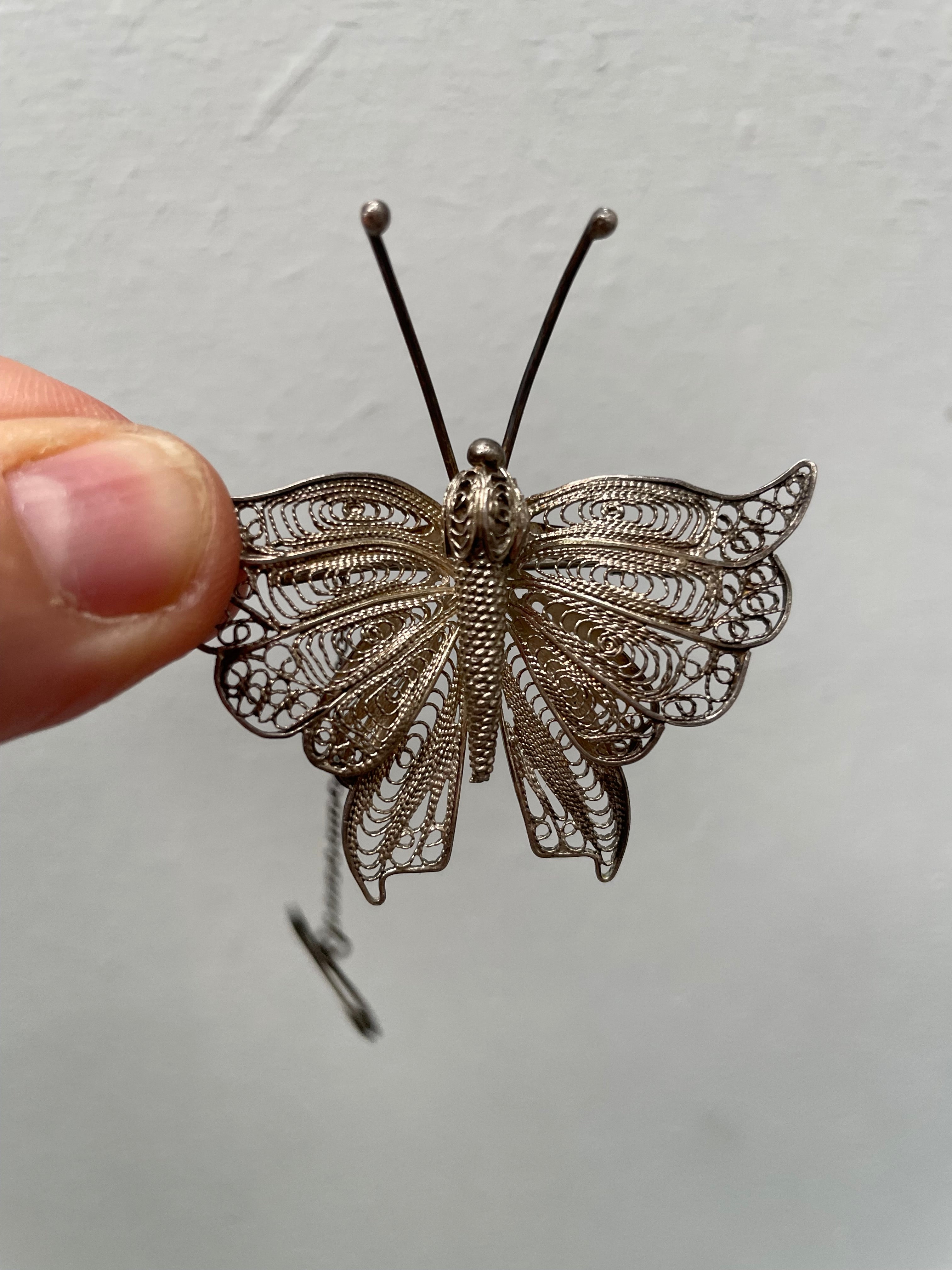 Vintage Silver Filigree Butterfly Brooch | Antique & Vintage | Moonee Ponds Antiques | Australia Wide Delivery