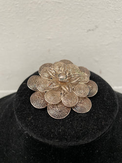 Vintage Silver Filigree Flower Brooch | Antique & Vintage | Moonee Ponds Antiques | Australia Wide Delivery