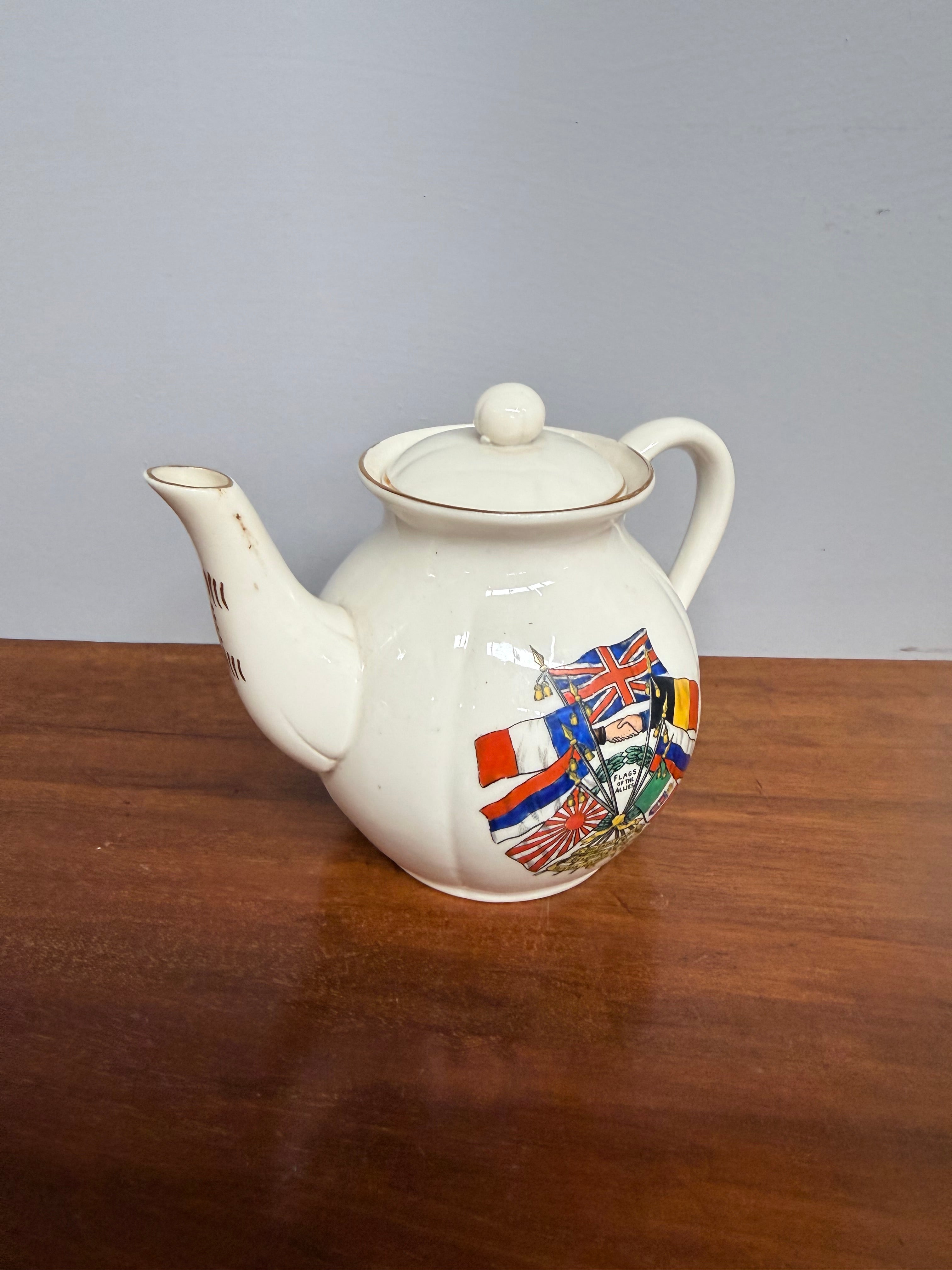 W.H Goss Great War Commemorative Tea Pot | Antique & Vintage | Moonee Ponds Antiques | Australia Wide