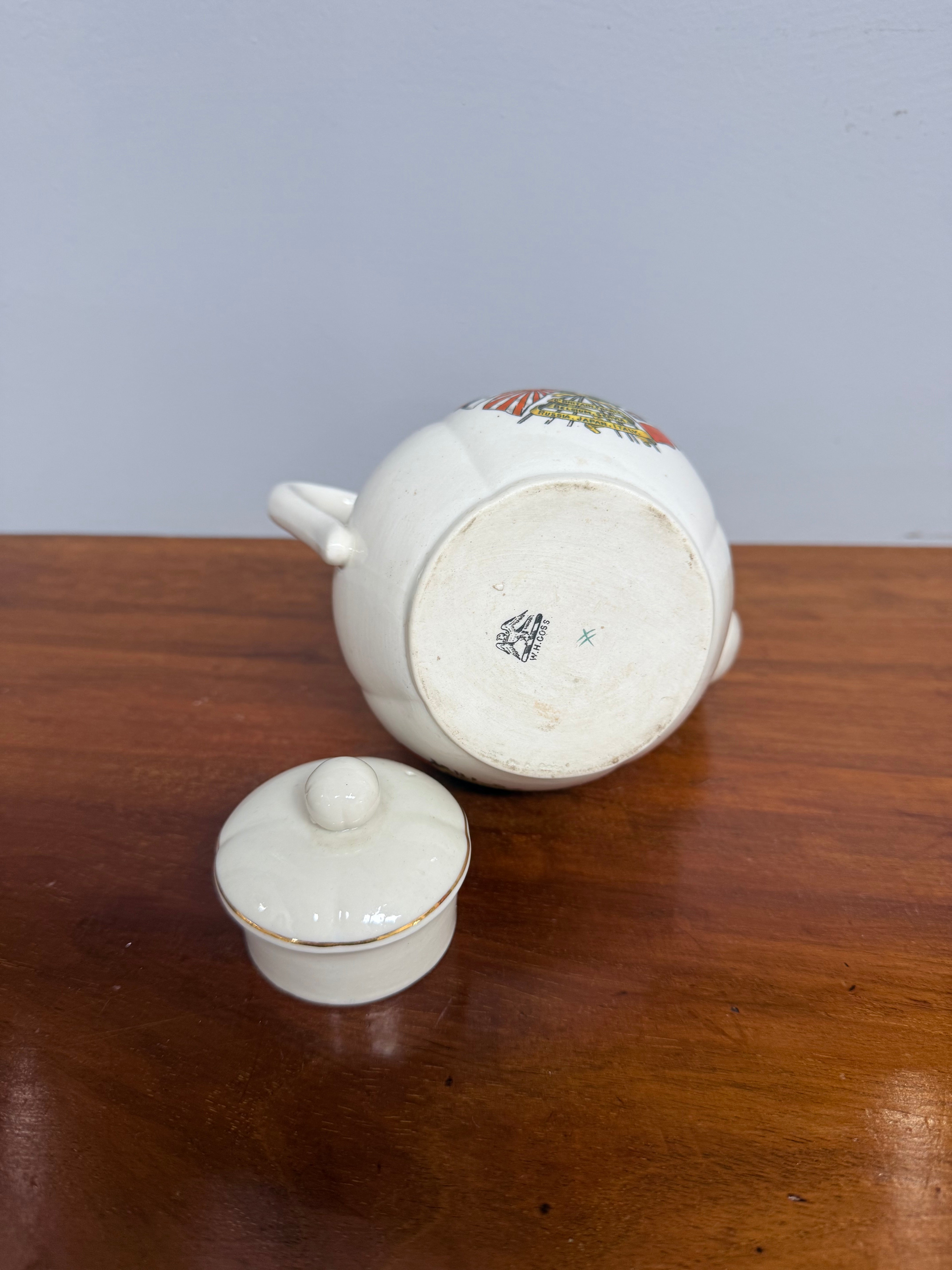 W.H Goss Great War Commemorative Tea Pot | Antique & Vintage | Moonee Ponds Antiques | Australia Wide