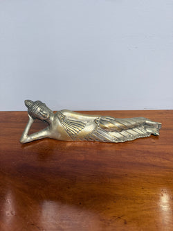Antique Silvered Bronze Reclining Buddha | Antique & Vintage | Moonee Ponds Antiques | Australia Wide Delivery