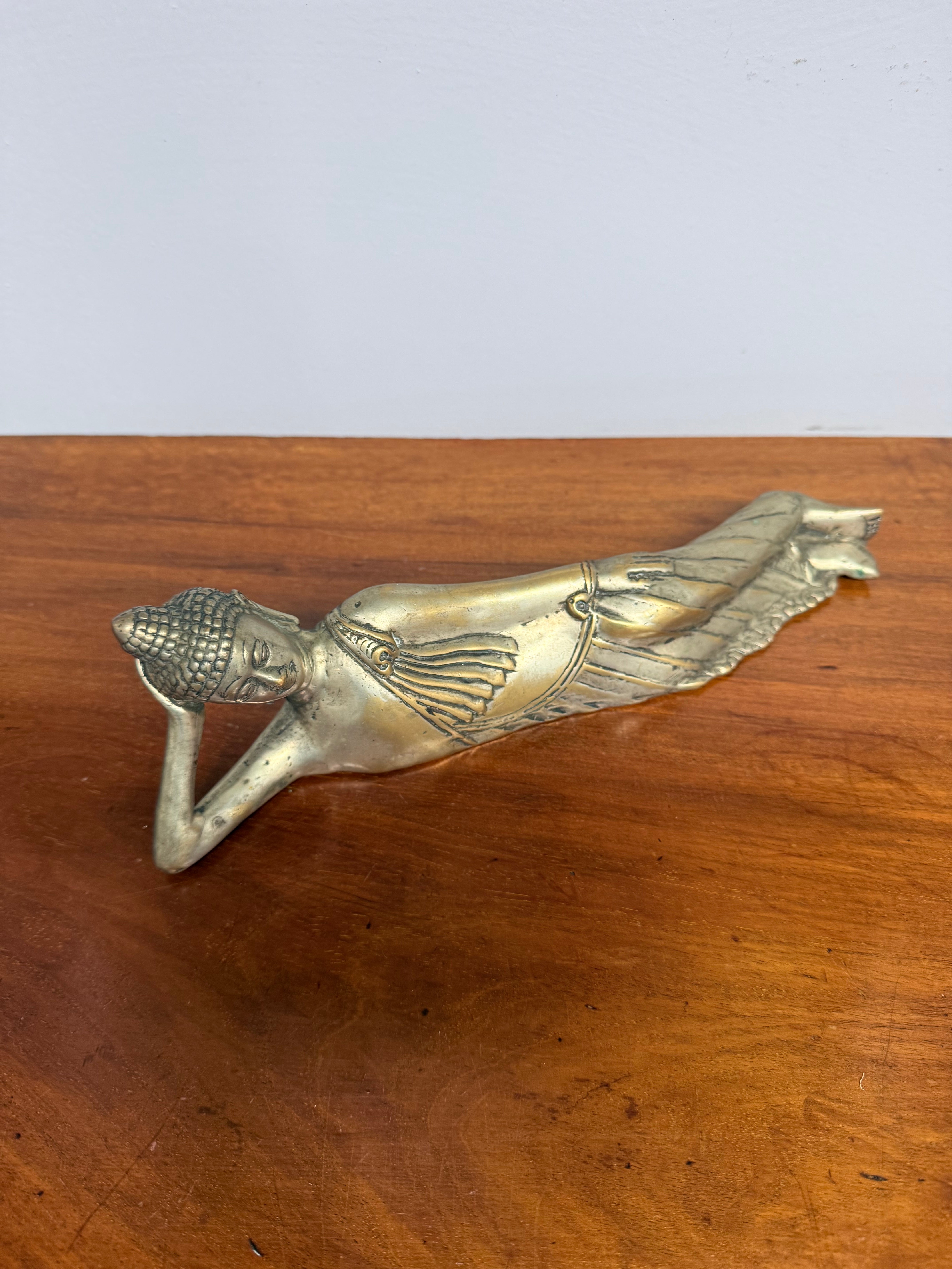 Antique Silvered Bronze Reclining Buddha | Antique & Vintage | Moonee Ponds Antiques | Australia Wide Delivery