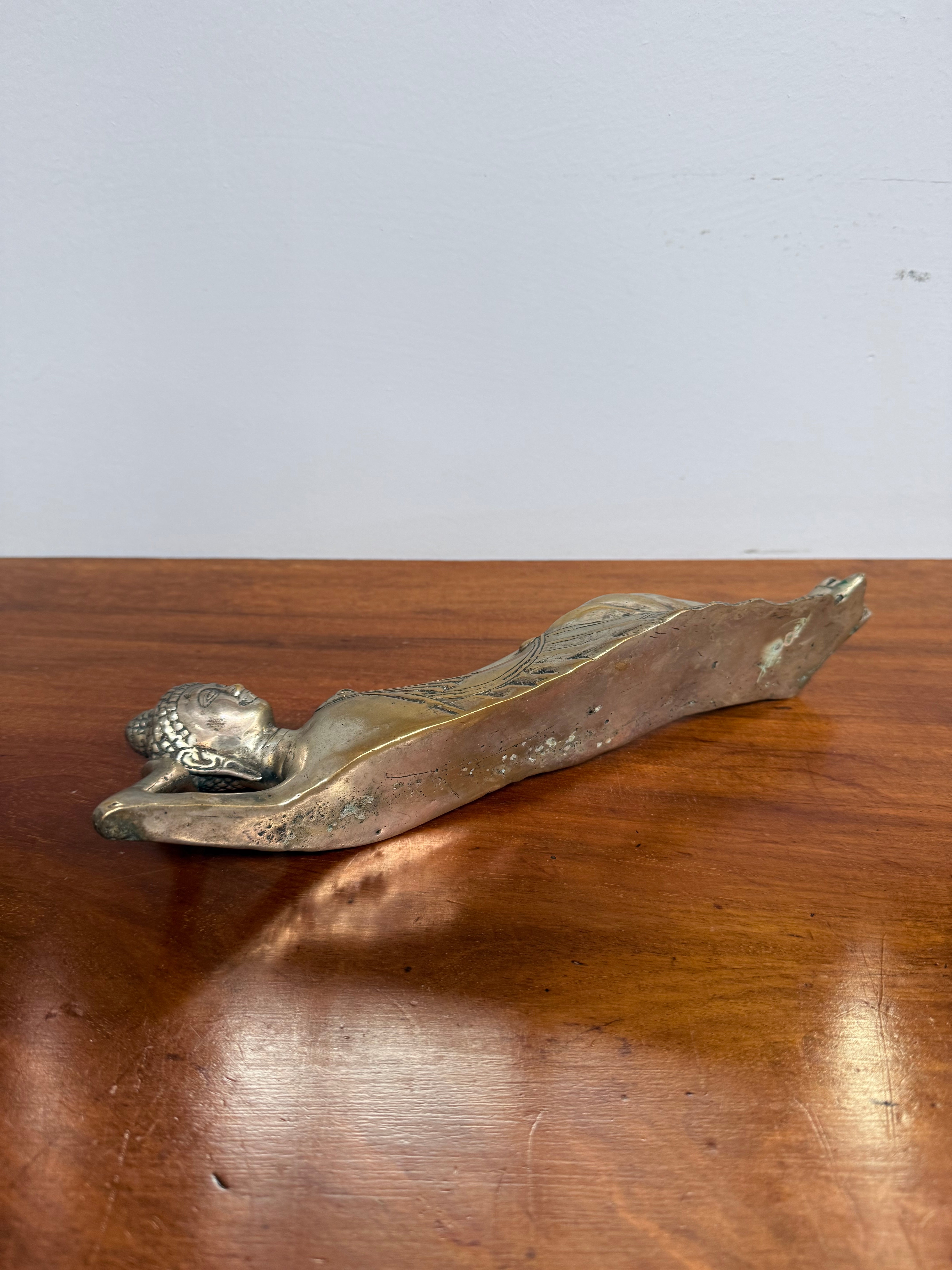 Antique Silvered Bronze Reclining Buddha | Antique & Vintage | Moonee Ponds Antiques | Australia Wide Delivery