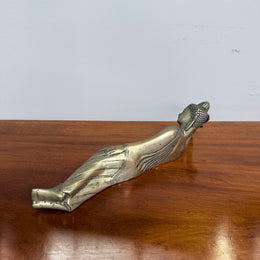 Antique Silvered Bronze Reclining Buddha